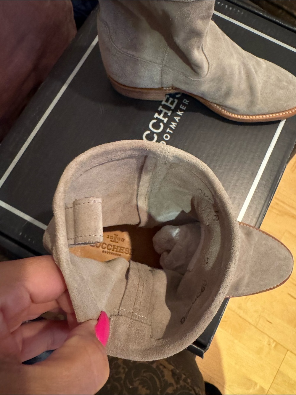 Lucchese CHRISTA LIGHT GRY SUEDE - Picture 5 of 10